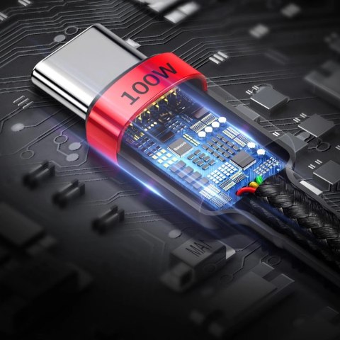 Kabel Baseus CATKLF-ALG1 USB-C - USB-C PD QC 100W 5A 2m - szary Kabel Baseus CATKLF-ALG1 USB-C - USB-C PD QC 100W 5A 2m - szary