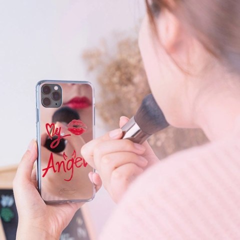 Kingxbar Angel lustrzane etui ozdobione oryginalnymi Kryształami Swarovskiego iPhone 11 Pro Max lusterko przezroczysty Kingxbar Angel lustrzane etui ozdobione oryginalnymi Kryształami Swarovskiego iPhone 11 Pro Max lusterko przezroczysty