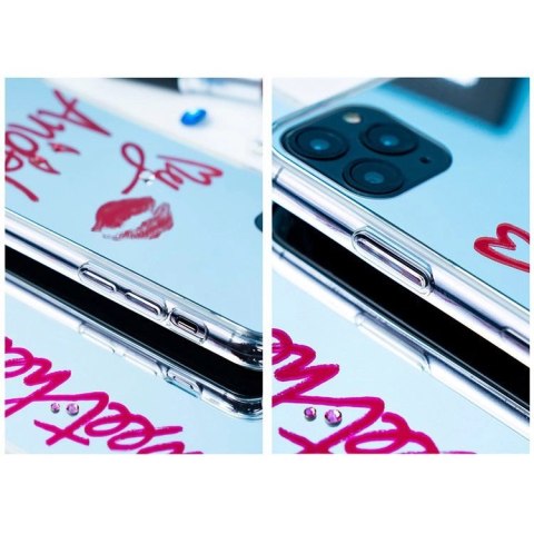 Kingxbar Angel lustrzane etui ozdobione oryginalnymi Kryształami Swarovskiego iPhone 11 Pro Max lusterko przezroczysty Kingxbar Angel lustrzane etui ozdobione oryginalnymi Kryształami Swarovskiego iPhone 11 Pro Max lusterko przezroczysty