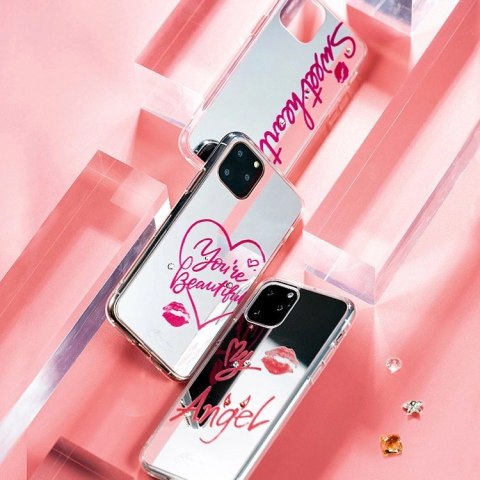 Kingxbar Angel lustrzane etui ozdobione oryginalnymi Kryształami Swarovskiego iPhone 11 Pro Max lusterko przezroczysty Kingxbar Angel lustrzane etui ozdobione oryginalnymi Kryształami Swarovskiego iPhone 11 Pro Max lusterko przezroczysty