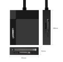 Czytnik kart pamięci Ugreen CR125 30231 SD / micro SD / CF / MS z kablem USB 3.0 1m - czarny Czytnik kart pamięci Ugreen CR125 30231 SD / micro SD / CF / MS z kablem USB 3.0 1m - czarny