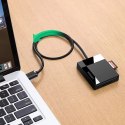Czytnik kart pamięci Ugreen CR125 30231 SD / micro SD / CF / MS z kablem USB 3.0 1m - czarny Czytnik kart pamięci Ugreen CR125 30231 SD / micro SD / CF / MS z kablem USB 3.0 1m - czarny