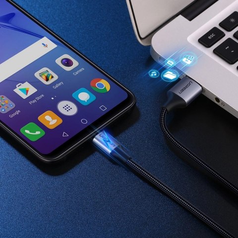 Kabel Ugreen US290 60146 USB-A / micro USB 2.4A 1m - szary Kabel Ugreen US290 60146 USB-A / micro USB 2.4A 1m - szary