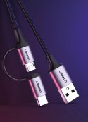 Ugreen kabel przewód 2w1 USB - micro USB / USB Typ C 1m 2,4A czarny (30875) Ugreen kabel przewód 2w1 USB - micro USB / USB Typ C 1m 2,4A czarny (30875)