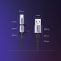 Ugreen kabel przewód 2w1 USB - micro USB / USB Typ C 1m 2,4A czarny (30875) Ugreen kabel przewód 2w1 USB - micro USB / USB Typ C 1m 2,4A czarny (30875)