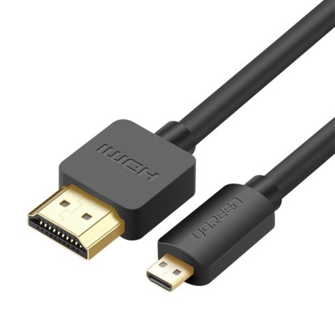 Ugreen kabel przewód HDMI - micro HDMI 19 pin 2.0v 4K 60Hz 30AWG 1,5m czarny (30102) Ugreen kabel przewód HDMI - micro HDMI 19 pin 2.0v 4K 60Hz 30AWG 1,5m czarny (30102)