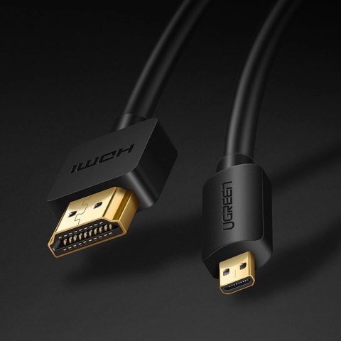 Ugreen kabel przewód HDMI - micro HDMI 19 pin 2.0v 4K 60Hz 30AWG 1,5m czarny (30102) Ugreen kabel przewód HDMI - micro HDMI 19 pin 2.0v 4K 60Hz 30AWG 1,5m czarny (30102)