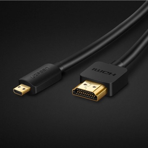 Ugreen kabel przewód HDMI - micro HDMI 19 pin 2.0v 4K 60Hz 30AWG 1,5m czarny (30102) Ugreen kabel przewód HDMI - micro HDMI 19 pin 2.0v 4K 60Hz 30AWG 1,5m czarny (30102)