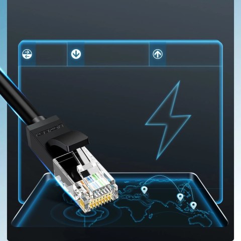 Ugreen kabel przewód internetowy sieciowy Ethernet patchcord RJ45 Cat 6 UTP 1000Mbps 2m czarny (20160) Ugreen kabel przewód internetowy sieciowy Ethernet patchcord RJ45 Cat 6 UTP 1000Mbps 2m czarny (20160)