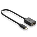 Ugreen kabel przewód przejściówka adapter HDMI - micro HDMI 19 pin 20cm czarny (20134) Ugreen kabel przewód przejściówka adapter HDMI - micro HDMI 19 pin 20cm czarny (20134)