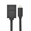 Ugreen kabel przewód przejściówka adapter HDMI - micro HDMI 19 pin 20cm czarny (20134) Ugreen kabel przewód przejściówka adapter HDMI - micro HDMI 19 pin 20cm czarny (20134)
