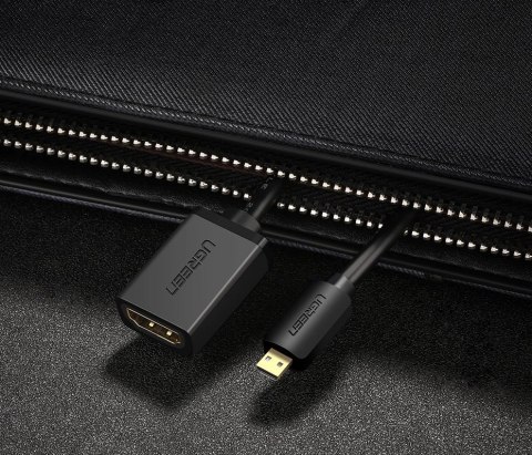 Ugreen kabel przewód przejściówka adapter HDMI - micro HDMI 19 pin 20cm czarny (20134) Ugreen kabel przewód przejściówka adapter HDMI - micro HDMI 19 pin 20cm czarny (20134)