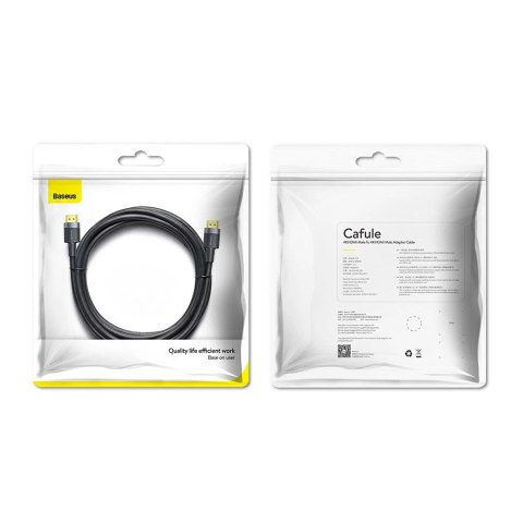 Kabel Baseus Cafule HDMI / HDMI 2.0 4K 60 Hz 3D 18 Gbps 3 m - czarny Kabel Baseus Cafule HDMI / HDMI 2.0 4K 60 Hz 3D 18 Gbps 3 m - czarny