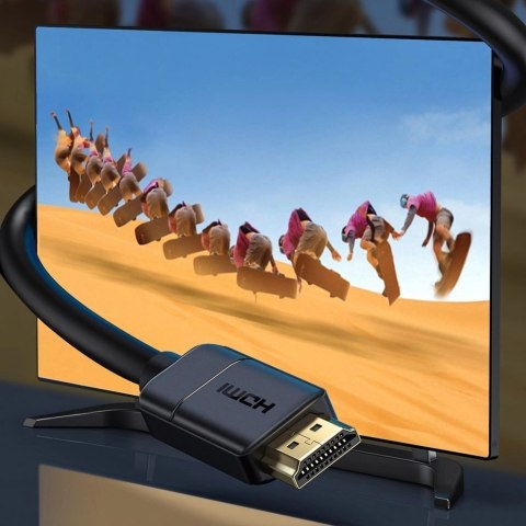 Baseus kabel przewód HDMI 2.0 4K 60 Hz 3D HDR 18 Gbps 1 m czarny (CAKGQ-A01) Baseus kabel przewód HDMI 2.0 4K 60 Hz 3D HDR 18 Gbps 1 m czarny (CAKGQ-A01)