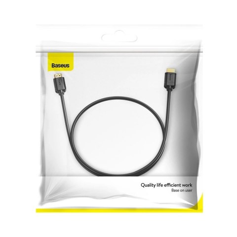 Baseus kabel przewód HDMI 2.0 4K 60 Hz 3D HDR 18 Gbps 1 m czarny (CAKGQ-A01) Baseus kabel przewód HDMI 2.0 4K 60 Hz 3D HDR 18 Gbps 1 m czarny (CAKGQ-A01)