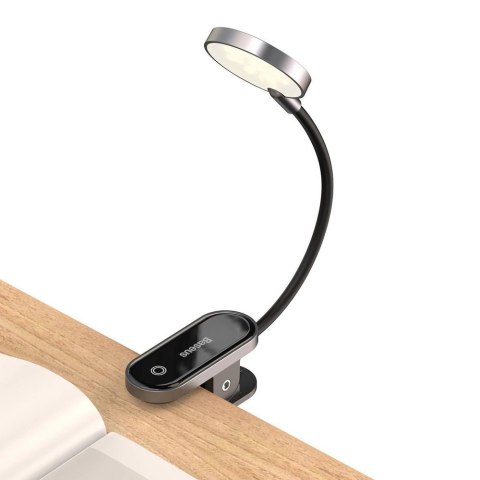 Baseus mini lampka lampa LED z klipsem szary (DGRAD-0G) Baseus mini lampka lampa LED z klipsem szary (DGRAD-0G)