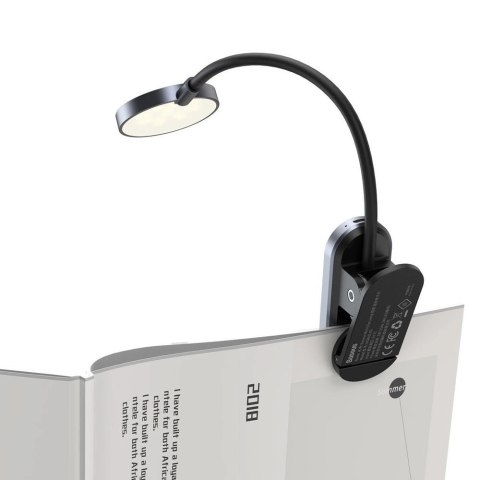 Baseus mini lampka lampa LED z klipsem szary (DGRAD-0G) Baseus mini lampka lampa LED z klipsem szary (DGRAD-0G)