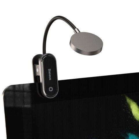 Baseus mini lampka lampa LED z klipsem szary (DGRAD-0G) Baseus mini lampka lampa LED z klipsem szary (DGRAD-0G)