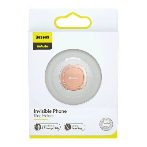 Baseus ultracienki samoprzylepny uchwyt ring podstawka do telefonu różowy (SUYB-0R) Baseus ultracienki samoprzylepny uchwyt ring podstawka do telefonu różowy (SUYB-0R)