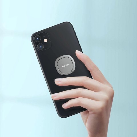 Baseus ultracienki samoprzylepny uchwyt ring podstawka do telefonu srebrny (SUYB-0S) Baseus ultracienki samoprzylepny uchwyt ring podstawka do telefonu srebrny (SUYB-0S)