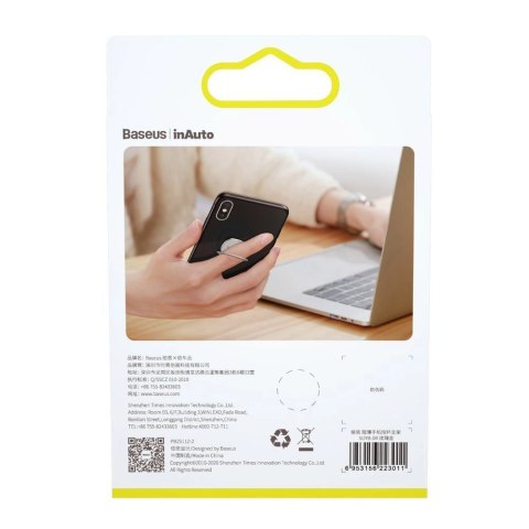 Baseus ultracienki samoprzylepny uchwyt ring podstawka do telefonu srebrny (SUYB-0S) Baseus ultracienki samoprzylepny uchwyt ring podstawka do telefonu srebrny (SUYB-0S)