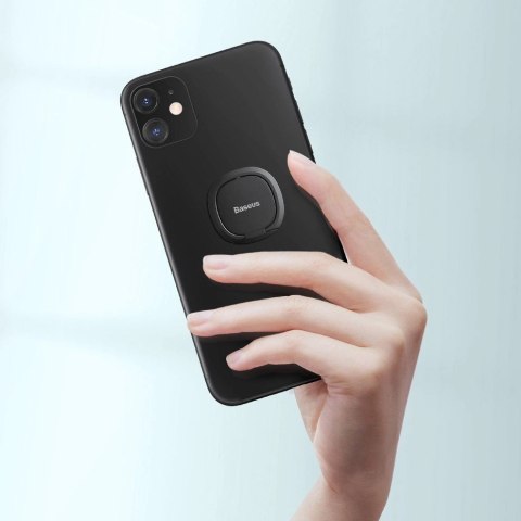 Baseus ultracienki samoprzylepny uchwyt ring podstawka do telefonu szary (SUYB-0A) Baseus ultracienki samoprzylepny uchwyt ring podstawka do telefonu szary (SUYB-0A)