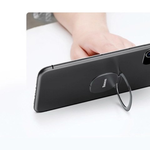 Baseus ultracienki samoprzylepny uchwyt ring podstawka do telefonu szary (SUYB-0A) Baseus ultracienki samoprzylepny uchwyt ring podstawka do telefonu szary (SUYB-0A)