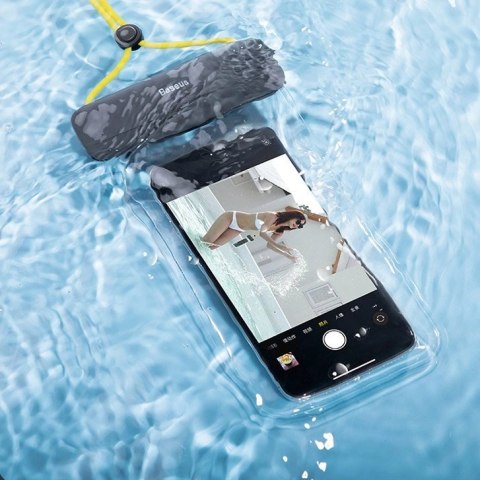 Baseus uniwersalny wodoodporny pokrowiec etui na telefon (max 7,2'') na basen nad wodę IPX8 czarny (ACFSD-DG1) Baseus uniwersalny wodoodporny pokrowiec etui na telefon (max 7,2'') na basen nad wodę IPX8 czarny (ACFSD-DG1)