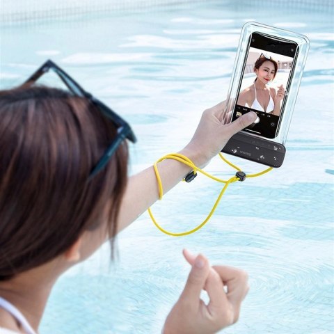 Baseus uniwersalny wodoodporny pokrowiec etui na telefon (max 7,2'') na basen nad wodę IPX8 czarny (ACFSD-DG1) Baseus uniwersalny wodoodporny pokrowiec etui na telefon (max 7,2'') na basen nad wodę IPX8 czarny (ACFSD-DG1)