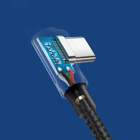Ugreen kątowy kabel przewód USB - USB Typ C Quick Charge 3.0 QC3.0 3 A 2 m szary (US176 20857) Ugreen kątowy kabel przewód USB - USB Typ C Quick Charge 3.0 QC3.0 3 A 2 m szary (US176 20857)