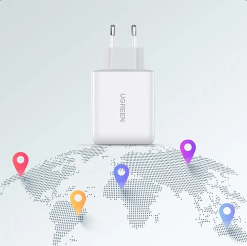 Ugreen szybka ładowarka sieciowa USB Typ C / USB 36 W Quick Charge 4.0 Power Delivery biały (60468 CD170) Ugreen szybka ładowarka sieciowa USB Typ C / USB 36 W Quick Charge 4.0 Power Delivery biały (60468 CD170)
