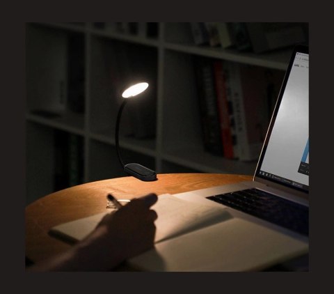 Baseus mini lampka lampa LED z klipsem szary (DGRAD-0G) Baseus mini lampka lampa LED z klipsem szary (DGRAD-0G)