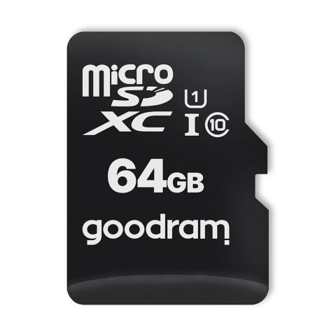 Goodram Microcard 64 GB karta pamięci micro SD XC UHS-I class 10, adapter SD (M1AA-0640R12) Goodram Microcard 64 GB karta pamięci micro SD XC UHS-I class 10, adapter SD (M1AA-0640R12)