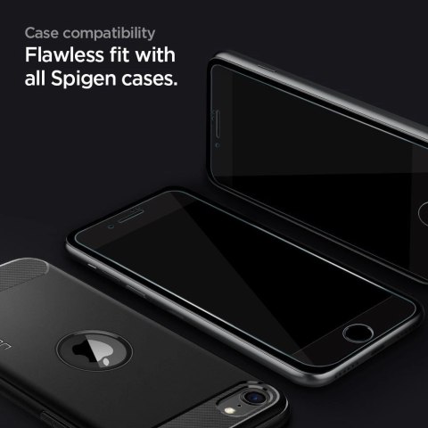 Szkło hartowane Spigen Glass FC na iPhone 7 / 8 / SE 2020 / 2022 - czarne 2 szt. Szkło hartowane Spigen Glass FC na iPhone 7 / 8 / SE 2020 / 2022 - czarne 2 szt.