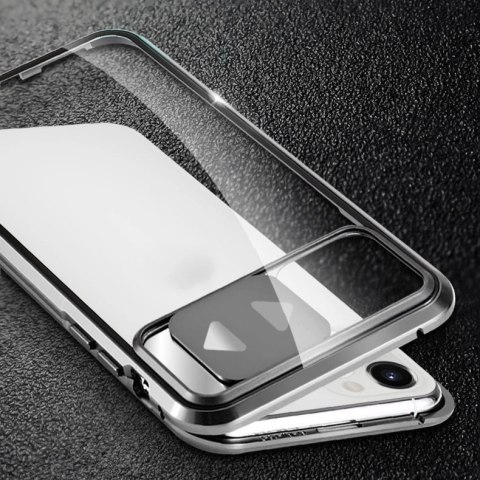 Wozinsky Magnetic Cam Slider Case magnetyczne etui 360 na cały telefon szkło na ekran osłona na aparat Huawei P40 czarny Wozinsky Magnetic Cam Slider Case magnetyczne etui 360 na cały telefon szkło na ekran osłona na aparat Huawei P40 czarny