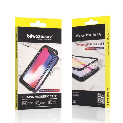Wozinsky Magnetic Cam Slider Case magnetyczne etui 360 na cały telefon szkło na ekran osłona na aparat Huawei P40 czarny Wozinsky Magnetic Cam Slider Case magnetyczne etui 360 na cały telefon szkło na ekran osłona na aparat Huawei P40 czarny