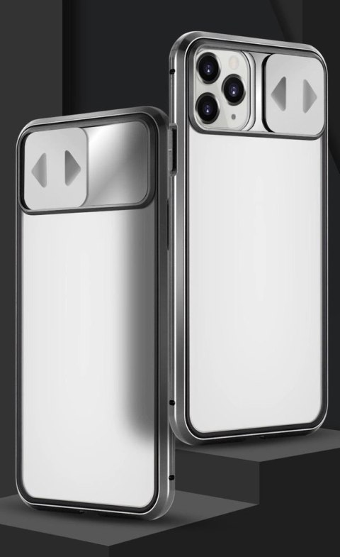 Wozinsky Magnetic Cam Slider Case magnetyczne etui 360 na cały telefon szkło na ekran osłona na aparat Huawei P40 czarny Wozinsky Magnetic Cam Slider Case magnetyczne etui 360 na cały telefon szkło na ekran osłona na aparat Huawei P40 czarny