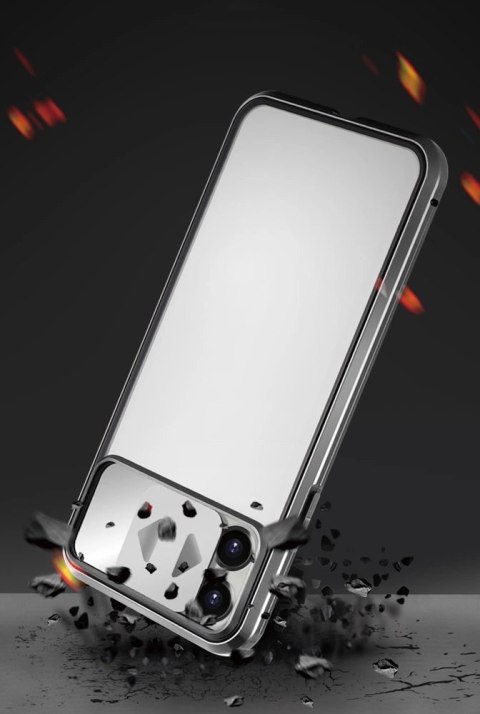 Wozinsky Magnetic Cam Slider Case magnetyczne etui 360 na cały telefon szkło na ekran osłona na aparat Huawei P40 czarny Wozinsky Magnetic Cam Slider Case magnetyczne etui 360 na cały telefon szkło na ekran osłona na aparat Huawei P40 czarny