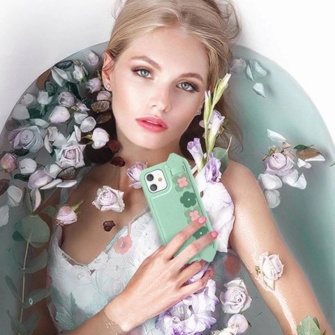 Kingxbar Sweet Series żelowe etui ozdobione oryginalnymi Kryształami Swarovskiego z podstawką iPhone 12 Pro / iPhone 12 niebiesk Kingxbar Sweet Series żelowe etui ozdobione oryginalnymi Kryształami Swarovskiego z podstawką iPhone 12 Pro / iPhone 12 niebiesk