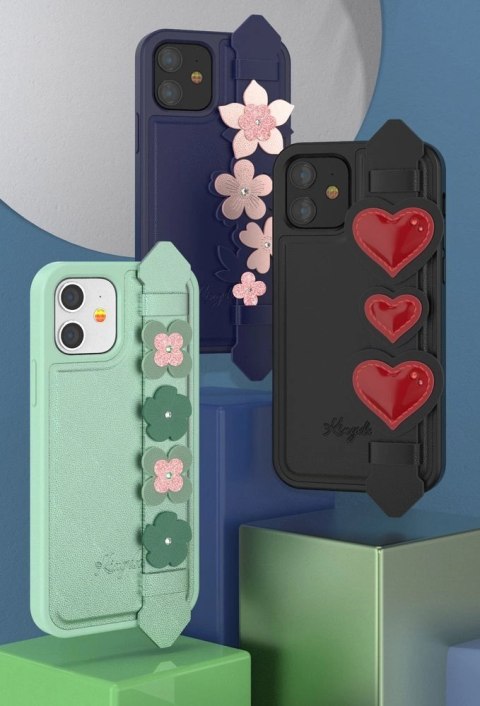 Kingxbar Sweet Series żelowe etui ozdobione oryginalnymi Kryształami Swarovskiego z podstawką iPhone 12 Pro / iPhone 12 niebiesk Kingxbar Sweet Series żelowe etui ozdobione oryginalnymi Kryształami Swarovskiego z podstawką iPhone 12 Pro / iPhone 12 niebiesk
