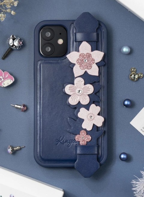 Kingxbar Sweet Series żelowe etui ozdobione oryginalnymi Kryształami Swarovskiego z podstawką iPhone 12 Pro / iPhone 12 niebiesk Kingxbar Sweet Series żelowe etui ozdobione oryginalnymi Kryształami Swarovskiego z podstawką iPhone 12 Pro / iPhone 12 niebiesk