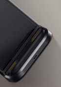 Baseus samochodowy uchwyt do telefonu na zagłówek z wbudowaną ładowarką bezprzewodową Qi 15 W czarny (WXHZ-01)