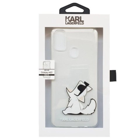 Etui Karl Lagerfeld Choupette Fun na Samsung Galaxy M21 - przezroczyste Etui Karl Lagerfeld Choupette Fun na Samsung Galaxy M21 - przezroczyste