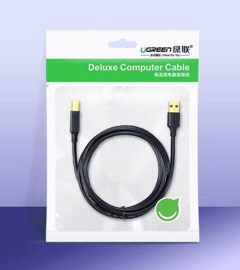 Ugreen kabel USB Typ B do drukarki (męski) - USB 2.0 (męski) 480 Mbps 1,5 m czarny (US135 10350) Ugreen kabel USB Typ B do drukarki (męski) - USB 2.0 (męski) 480 Mbps 1,5 m czarny (US135 10350)