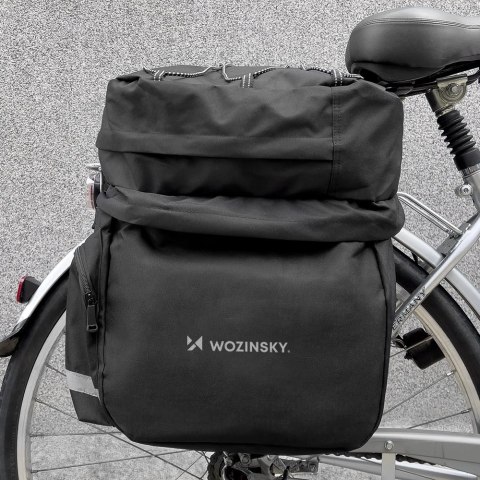 Wozinsky pojemna torba rowerowa 60 l na bagażnik (osłona przeciwdeszczowa w zestawie) czarny (WBB13BK) Wozinsky pojemna torba rowerowa 60 l na bagażnik (osłona przeciwdeszczowa w zestawie) czarny (WBB13BK)
