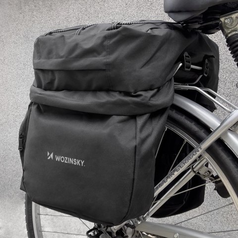 Wozinsky pojemna torba rowerowa 60 l na bagażnik (osłona przeciwdeszczowa w zestawie) czarny (WBB13BK) Wozinsky pojemna torba rowerowa 60 l na bagażnik (osłona przeciwdeszczowa w zestawie) czarny (WBB13BK)