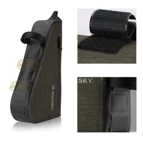 Wozinsky torba rowerowa na ramę roweru 3.5 l szara (WBB15BK) Wozinsky torba rowerowa na ramę roweru 3.5 l szara (WBB15BK)