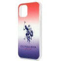 Etui U.S. Polo Assn. Gradient Pattern Collection na iPhone 12 mini - czerwono-niebieskie Etui U.S. Polo Assn. Gradient Pattern Collection na iPhone 12 mini - czerwono-niebieskie