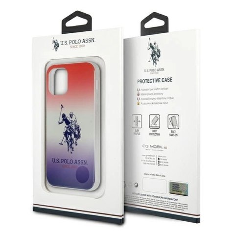 Etui U.S. Polo Assn. Gradient Pattern Collection na iPhone 12 mini - czerwono-niebieskie Etui U.S. Polo Assn. Gradient Pattern Collection na iPhone 12 mini - czerwono-niebieskie