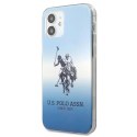 Etui U.S. Polo Assn. Gradient Pattern Collection na iPhone 12 mini - niebieskie Etui U.S. Polo Assn. Gradient Pattern Collection na iPhone 12 mini - niebieskie